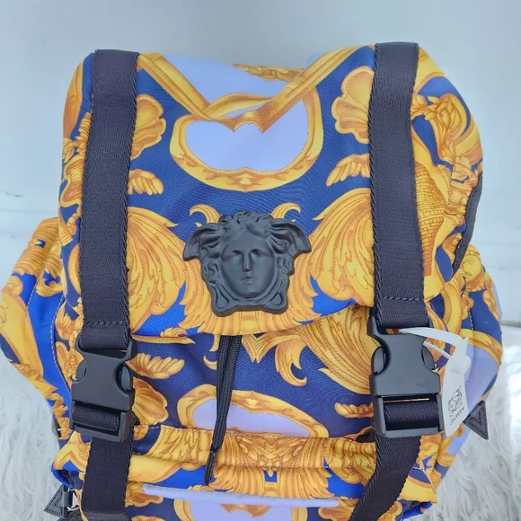 Versace Baroque Print Nylon Backpack - Made in Italy - Picture 6 of 14